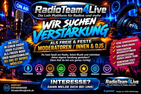 RadioTeam4Live - Wir suchen Verstaerkung